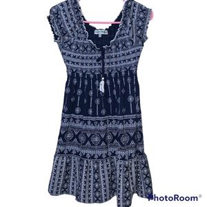 Paisley bohemian off shoulder puff sleeve babydoll dress mini midi almost famous